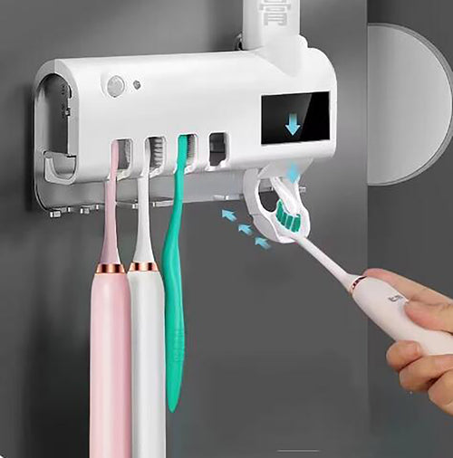 Dispensador Automático de Pasta Dental con Esterilizador UV