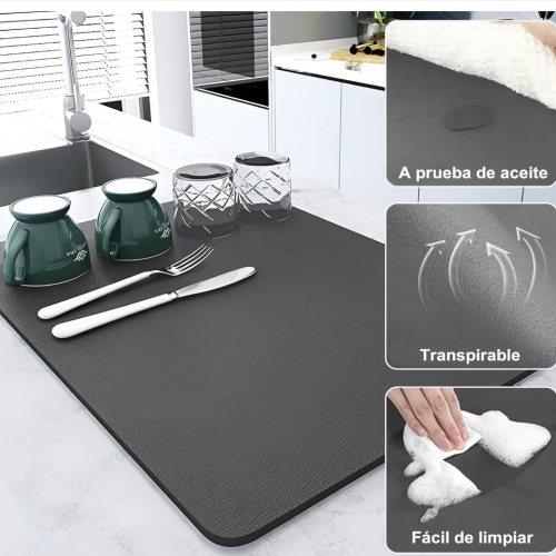 Tapete Secador de Platos Antideslizante